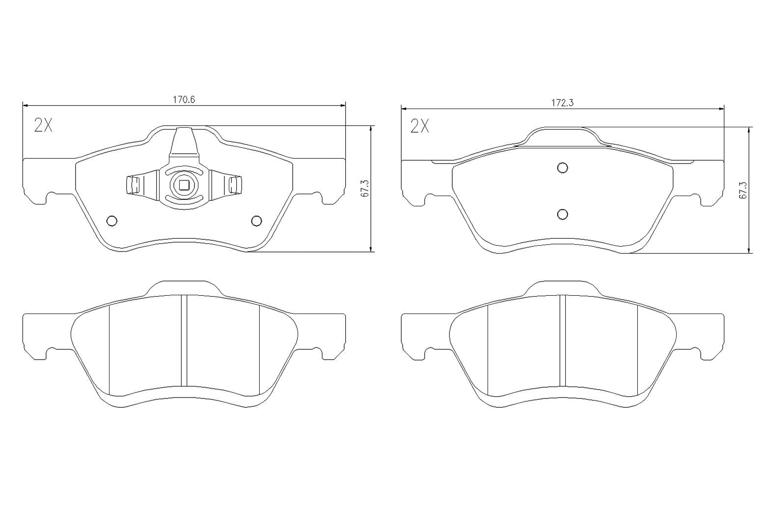 BOGAP F8210183 Brake Pad Set, Disc Brake