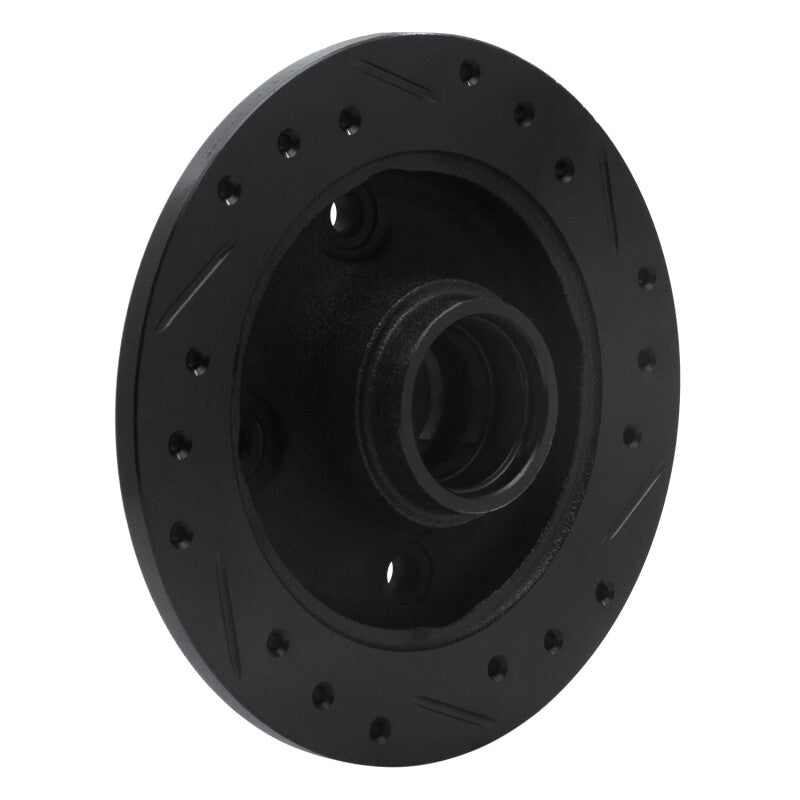 R1 Concepts R1 87-94 Mazda 323 Rear Left Drilled & Slotted Black Brake Rotor