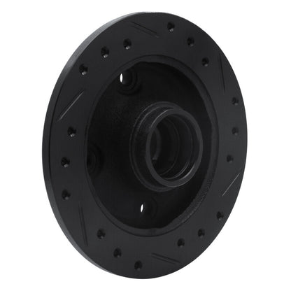 R1 Concepts R1 87-94 Mazda 323 Rear Left Drilled & Slotted Black Brake Rotor