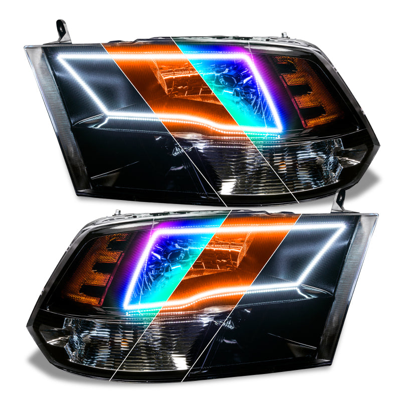 ORACLE Lighting Oracle 09-18 Dodge Ram Switchback Quad Headlight Halo Kit - RGB+A + w/ RF Controller