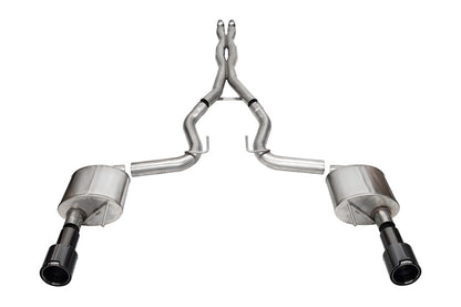 CORSA Performance Corsa 2024+ Ford Mustang GT 5.0L V8 Xtreme 4.5 Cat-Back Duel Rear w/ 4.5 In Carbon Fiber Tips