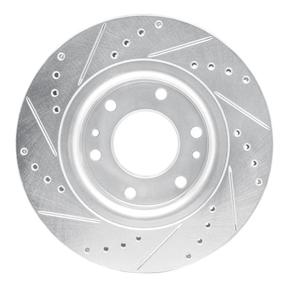 R1 Concepts R1 06-09 Buick Rainier Front Right Drilled & Slotted Silver Brake Rotor