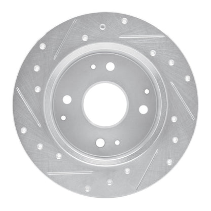 R1 Concepts R1 92-94 Acura Vigor Rear Right Drilled & Slotted Silver Brake Rotor
