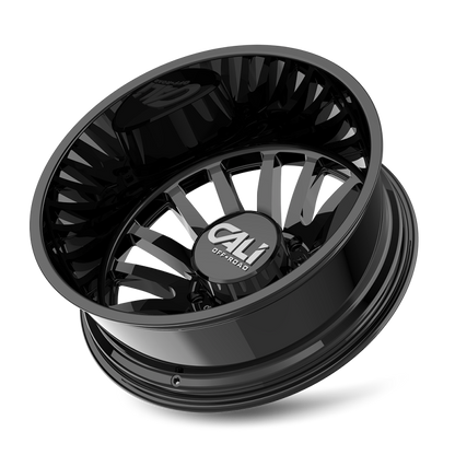Cali Off-Road 9110D Summit Dually 22x8.25 / 8x210 BP / -232mm Offset / 154.2mm Hub Gloss Black Wheel
