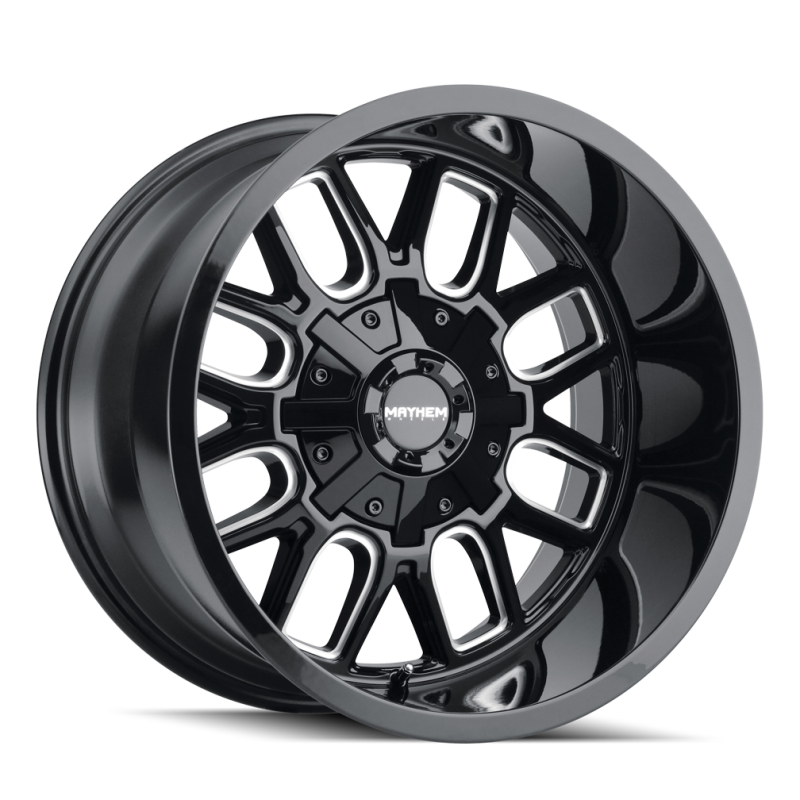 Mayhem 8107 Cogent 17x9 / 8x170 BP / -12mm Offset / mm Hub Gloss Black Milled Wheel