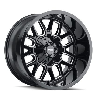 Mayhem 8107 Cogent 20x10 / 8x165.1 BP / -19mm Offset / 130.8mm Hub Gloss Black Milled Wheel