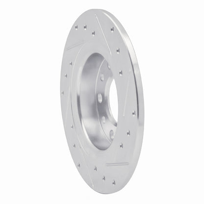 R1 Concepts R1 13-16 Dodge DART Rear Left Drilled & Slotted Silver Brake Rotor