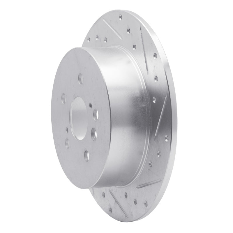 R1 Concepts R1 08-13 Toyota Highlander Rear Right Drilled & Slotted Silver Brake Rotor