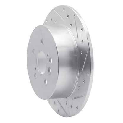 R1 Concepts R1 08-13 Toyota Highlander Rear Right Drilled & Slotted Silver Brake Rotor