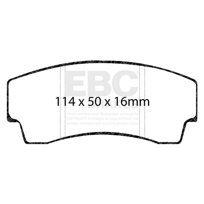 EBC Racing 99-02 Noble M12 2.6L Twin Turbo RP-X Rear Brake Pads