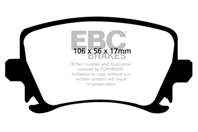 EBC Racing 12-14 Volkswagen Golf R (Mk6) 2.0T RP-X Race Rear Brake Pads