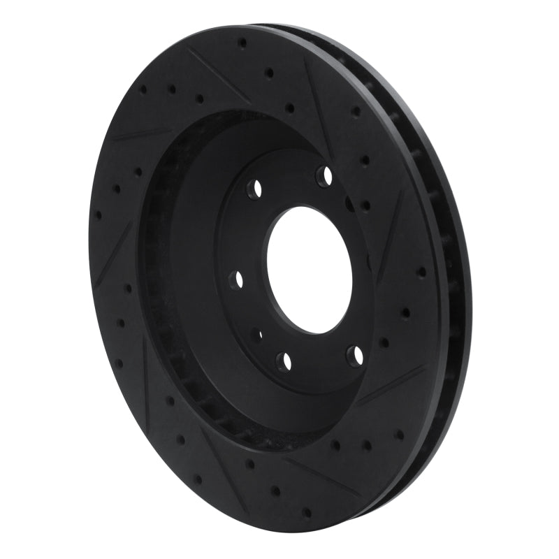 R1 Concepts R1 02-05 Buick Rainier Front Left Drilled & Slotted Black Brake Rotor