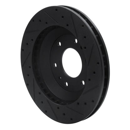R1 Concepts R1 02-05 Buick Rainier Front Left Drilled & Slotted Black Brake Rotor