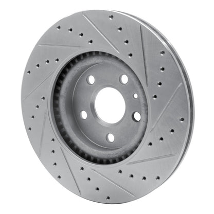 R1 Concepts R1 08-17 Cadillac CTS Front Left Drilled & Slotted Silver Brake Rotor