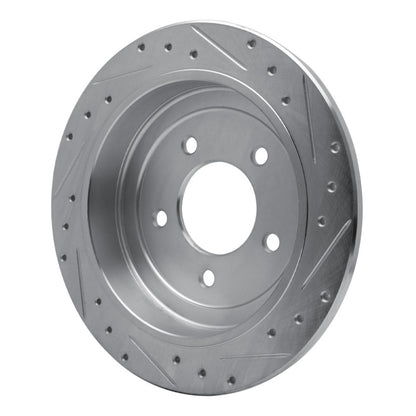 R1 Concepts R1 97-04 Ford Expedition Rear Left Drilled & Slotted Silver Brake Rotor