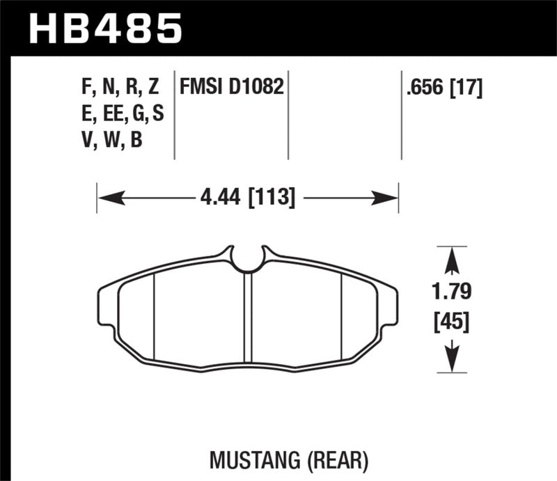 Hawk Performance Hawk 05-07 Ford Mustang GT & V6 HPS Street Rear Brake Pads