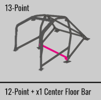 Cusco Safety21 13pt 2Pssgr BLK Thru Dash Roll Cage Nissan R33 2dr (S/O/No Cancel)