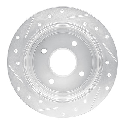 R1 Concepts R1 90-92 Infiniti M30 Rear Right Drilled & Slotted Silver Brake Rotor