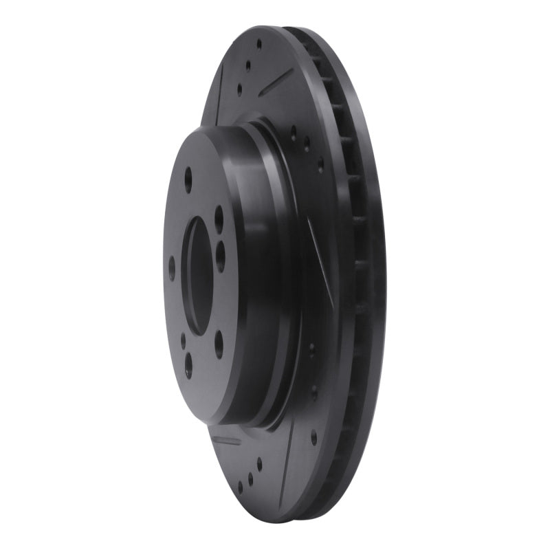 R1 Concepts R1 92-94 Mercedes-Benz E500 Rear Left Drilled & Slotted Black Brake Rotor