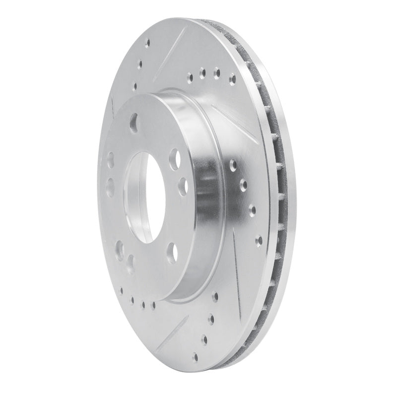 R1 Concepts R1 87-93 Mercedes-Benz 190D Front Left Drilled & Slotted Silver Brake Rotor