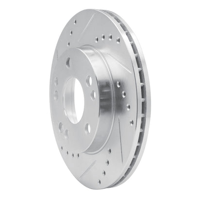 R1 Concepts R1 87-93 Mercedes-Benz 190D Front Left Drilled & Slotted Silver Brake Rotor