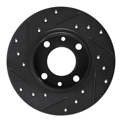 R1 Concepts R1 66-92 Bertone X-1/9 Rear Right Front Right Drilled & Slotted Black Brake Rotor