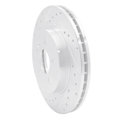 R1 Concepts R1 98-05 Mercedes-Benz ML320 Front Left Drilled & Slotted Silver Brake Rotor