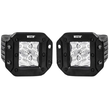 Westin FM4Q 3W Osram w/mounting hardware and pigtail connectors (set of 2) - Black