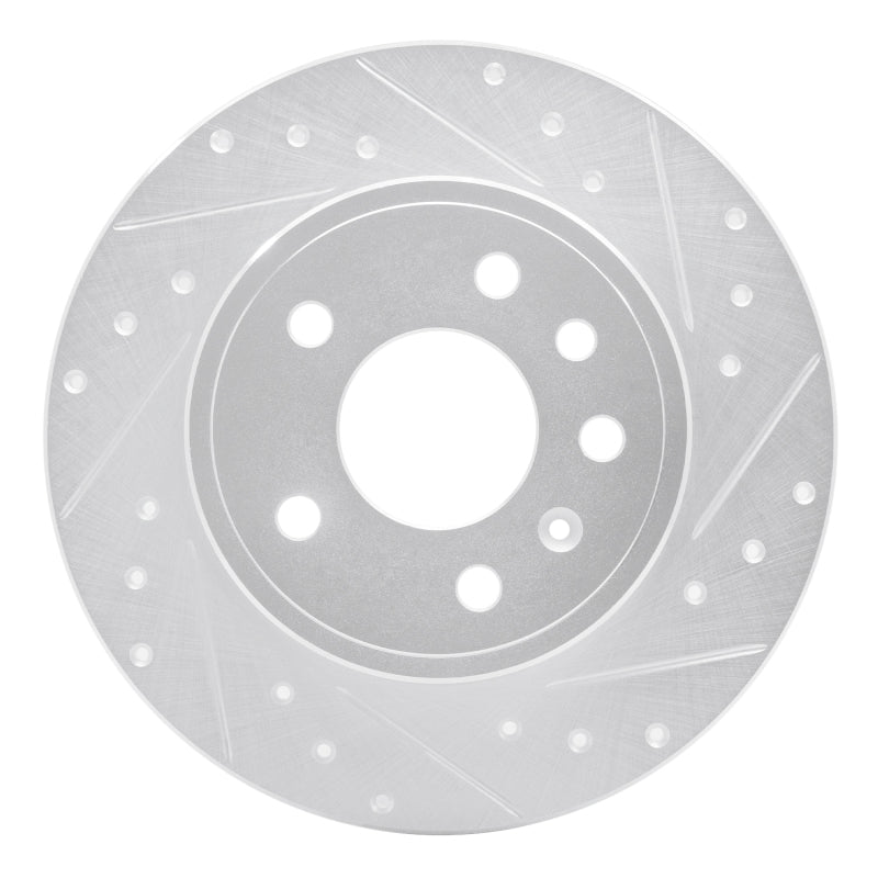 R1 Concepts R1 97-08 Chevrolet ASTRA (Mexico) Rear Right Drilled & Slotted Silver Brake Rotor