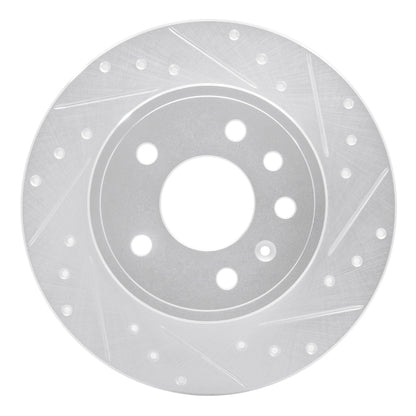 R1 Concepts R1 97-08 Chevrolet ASTRA (Mexico) Rear Right Drilled & Slotted Silver Brake Rotor