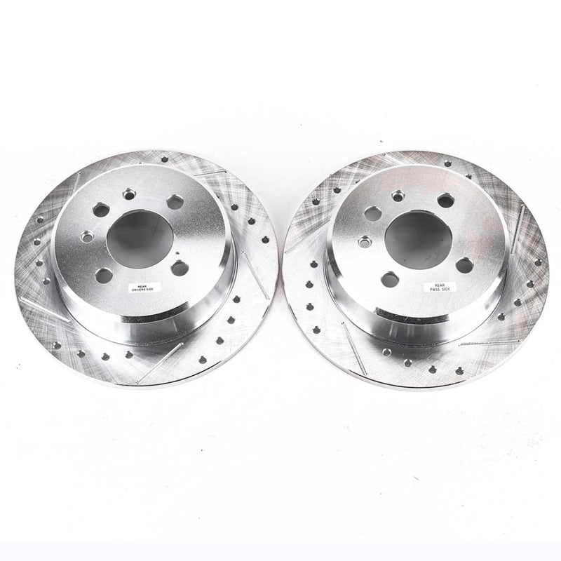 PowerStop Power Stop 1991 BMW 318i Rear Evolution Drilled & Slotted Rotors - Pair
