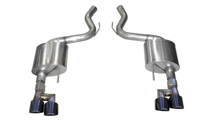 CORSA Performance Corsa 18-23 Ford Mustang 5.0L V8 3in Sport Axle-Back Dual Rear Exit w/ 4in Black PVD Pro-Series Tips