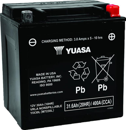 Yuasa Battery Yuasa YIX30L Maintenance Free AGM 12-Volt Battery