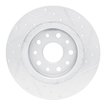 R1 Concepts R1 22-25 Jeep Grand Cherokee Rear Left Drilled & Slotted Silver Brake Rotor