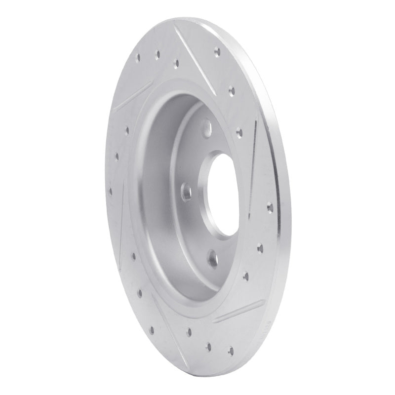 R1 Concepts R1 12-18 Ford Focus Rear Left Drilled & Slotted Silver Brake Rotor