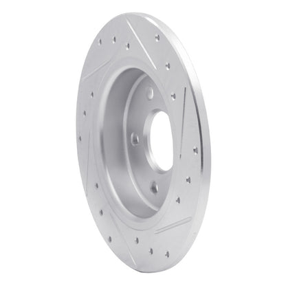 R1 Concepts R1 12-18 Ford Focus Rear Left Drilled & Slotted Silver Brake Rotor