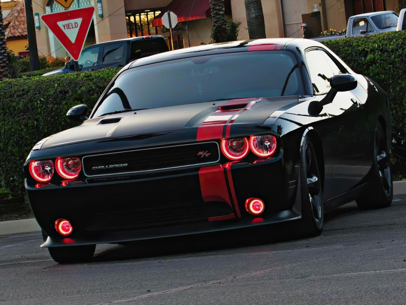 ORACLE Lighting Oracle 08-14 Dodge Challenger LED Non Projector Headlight Halo Kit - Red