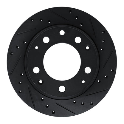 R1 Concepts R1 69-83 Porsche 911 Rear Right Drilled & Slotted Black Brake Rotor