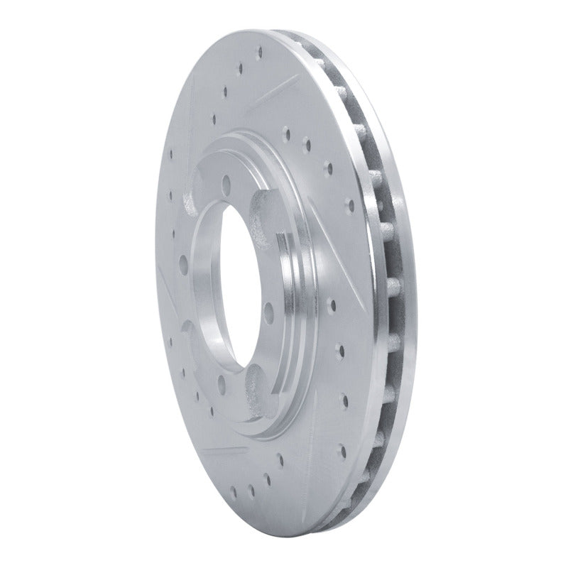 R1 Concepts R1 92-98 Hyundai TIBURON Front Left Drilled & Slotted Silver Brake Rotor