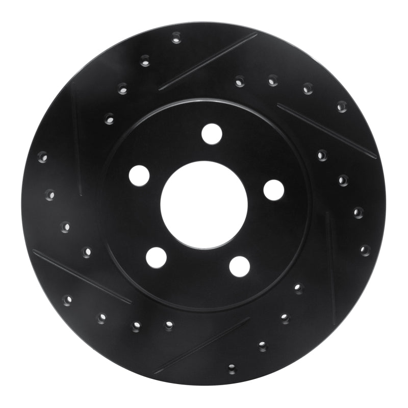 R1 Concepts R1 95-00 Chrysler CIRRUS Front Left Drilled & Slotted Black Brake Rotor