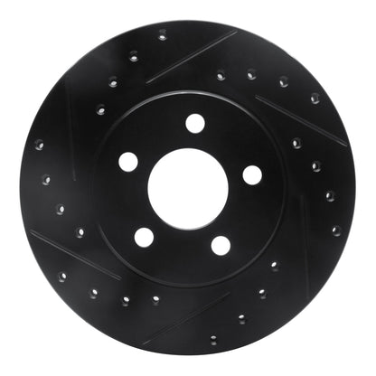 R1 Concepts R1 95-00 Chrysler CIRRUS Front Left Drilled & Slotted Black Brake Rotor