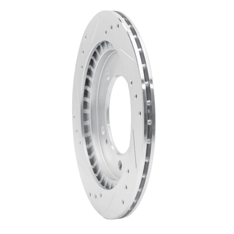 R1 Concepts R1 99-04 Chevrolet Tracker Front Right Drilled & Slotted Silver Brake Rotor