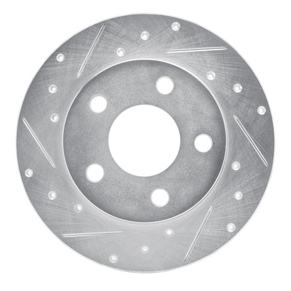 R1 Concepts R1 04-16 Buick LaCrosse Rear Left Drilled & Slotted Silver Brake Rotor