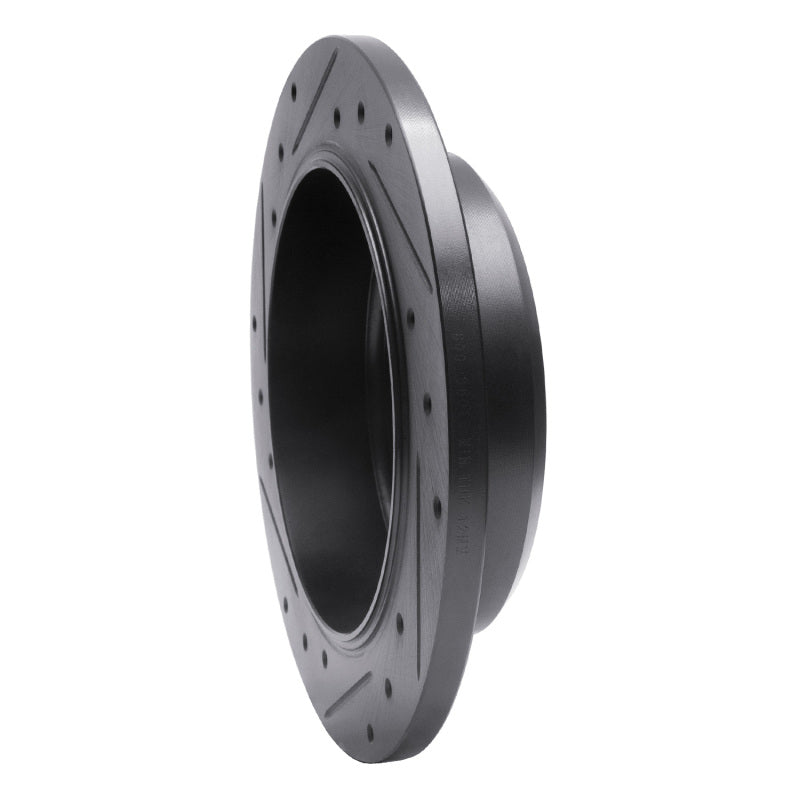 R1 Concepts R1 96-02 Ford Crown Victoria Rear Right Drilled & Slotted Black Brake Rotor