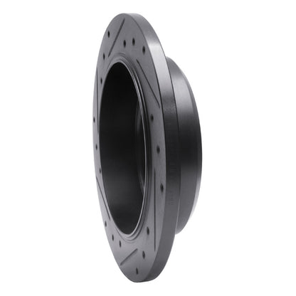 R1 Concepts R1 96-02 Ford Crown Victoria Rear Right Drilled & Slotted Black Brake Rotor