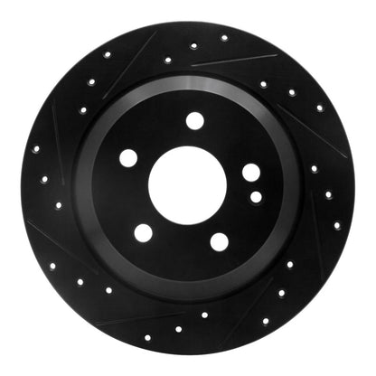 R1 Concepts R1 16-23 Mercedes-Benz Metris Rear Left Drilled & Slotted Black Brake Rotor