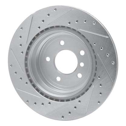 R1 Concepts R1 06-15 BMW 335XI Rear Right Drilled & Slotted Silver Brake Rotor