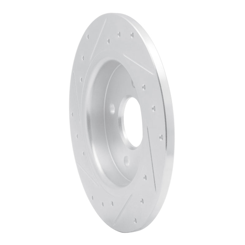 R1 Concepts R1 18-22 Ford Ecosport Rear Right Drilled & Slotted Silver Brake Rotor