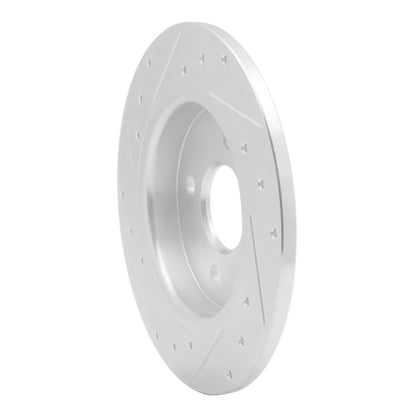 R1 Concepts R1 18-22 Ford Ecosport Rear Right Drilled & Slotted Silver Brake Rotor