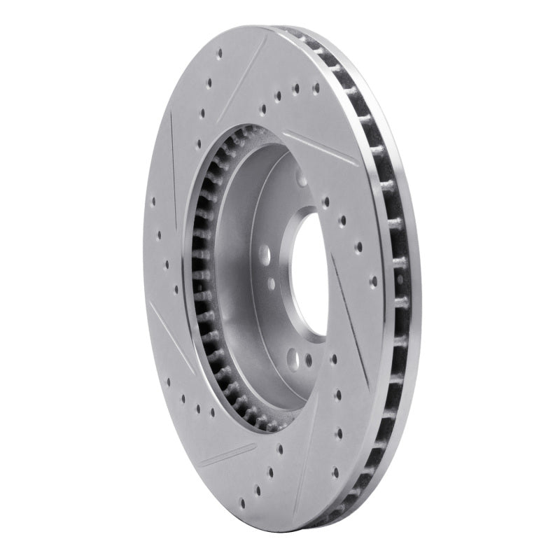 R1 Concepts R1 91-01 Acura Integra Front Right Drilled & Slotted Silver Brake Rotor